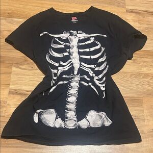 Hanes Black Skeleton Crop Top